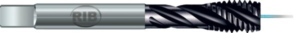 MASCHIO A MACCHINA PER FORI CIECHI CON TAGLIENTI EL.45° RASTREMATI CON IMB. FORMA C AD ALTO RENDIMENTO E FORO DI LUBRIFICAZIONE ASSIALE HSSP TX M10X1,25
